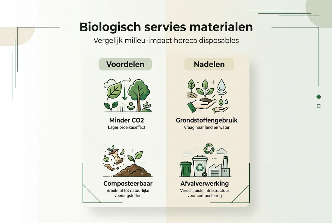 Infographic: de milieubelasting van biologisch afbreekbaar serviesgoed