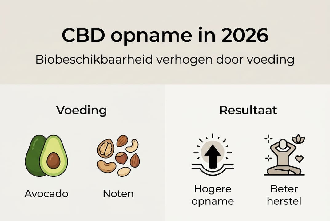 Infographic: Hoe wordt CBD opgenomen en welke rol speelt voeding?