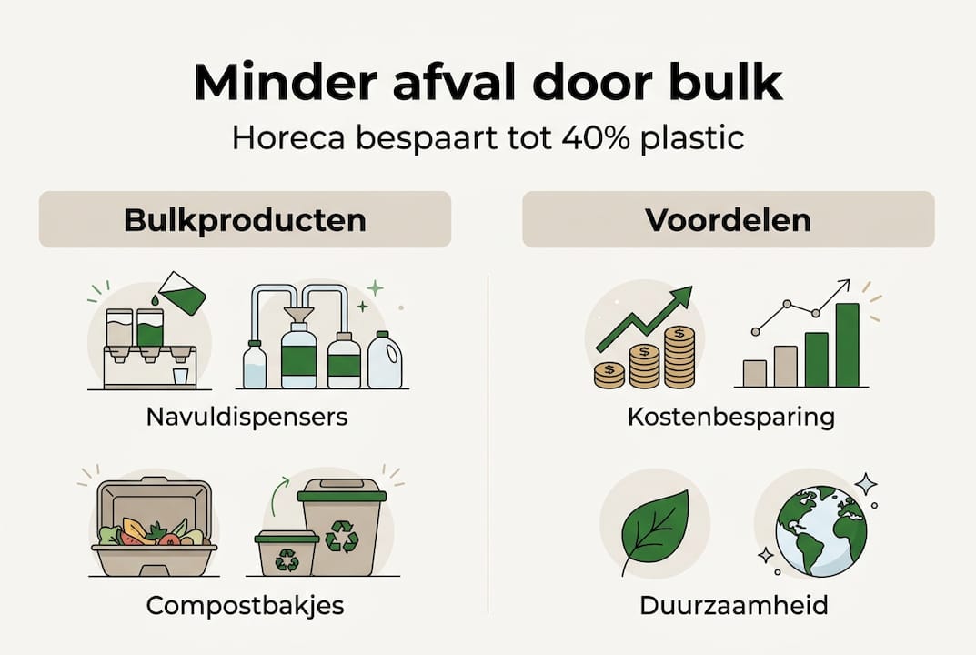 Infographic: de voordelen van bulkproducten en hoe ze bijdragen aan minder afval