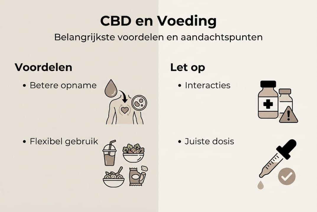 Infographic: CBD en voeding – wat zijn de voordelen en waar moet je op letten?