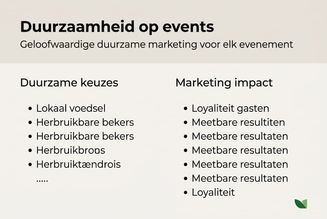 Infographic: Duurzaam evenement organiseren met slimme marketingkansen
