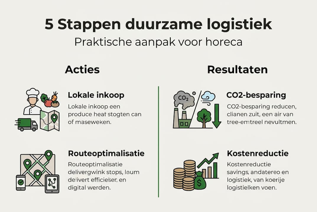 Overzicht: vijf stappen naar duurzame logistiek