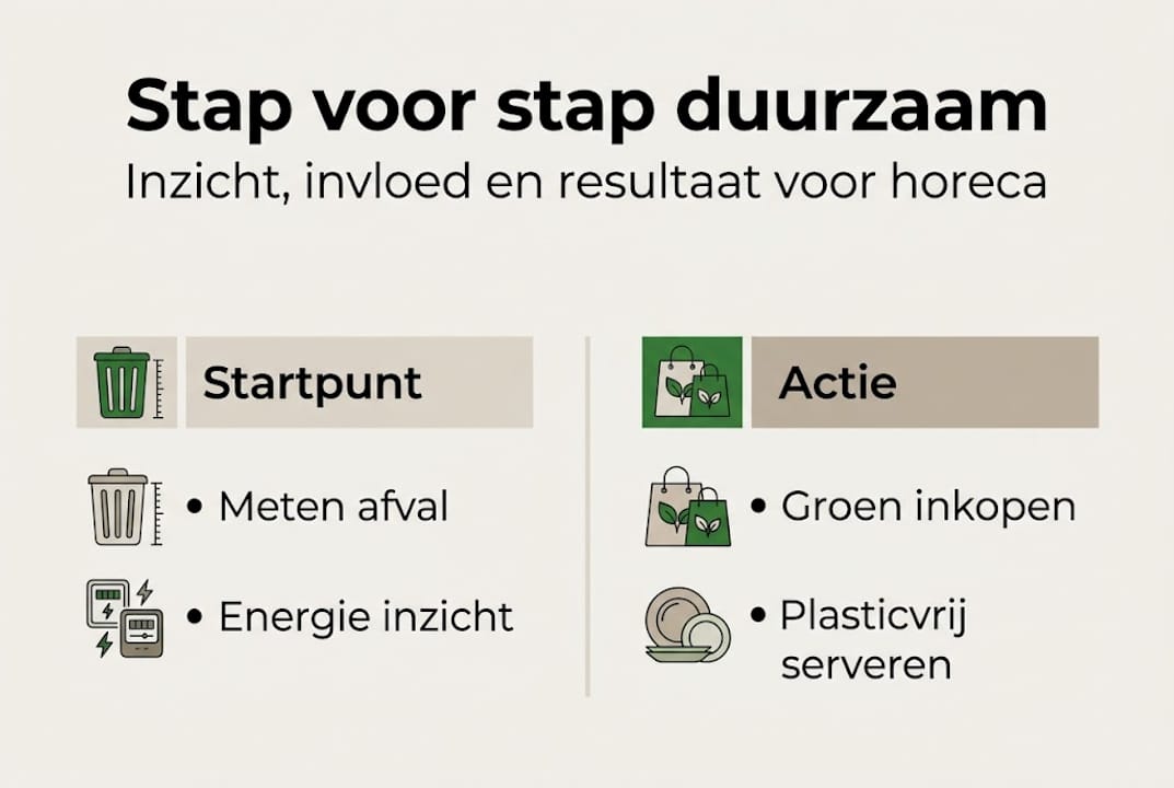 Infographic: stappenplan voor een duurzame horeca