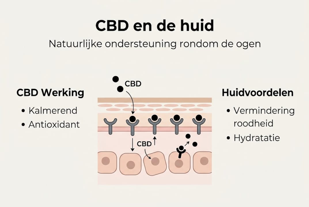 Infographic: hoe werkt CBD oogcrème en wat zijn de voordelen voor je huid?