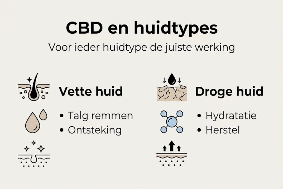 Infographic: hoe werkt CBD op verschillende huidtypes?