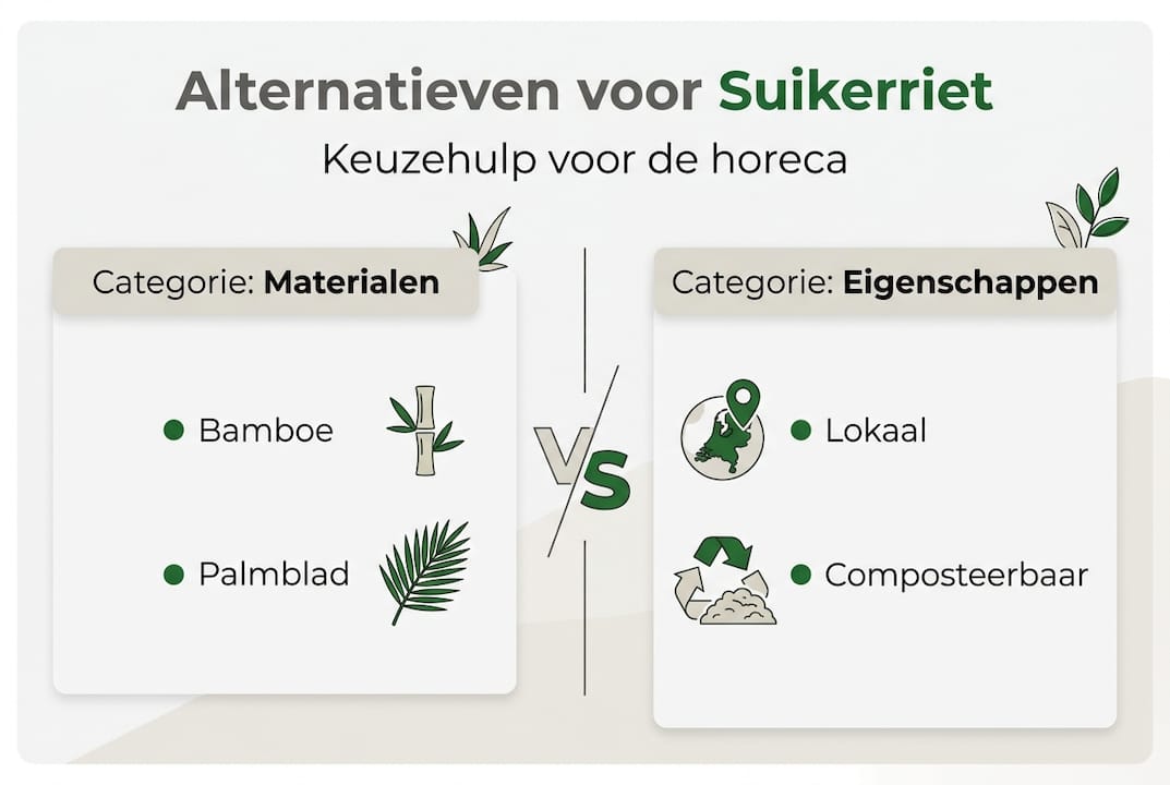 Infographic: duurzame materiaalopties en hun eigenschappen