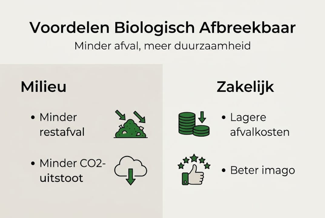 Infographic over de duurzame voordelen van biologische keuzes