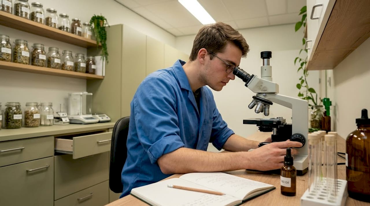 In het lab doet een wetenschapper onderzoek naar receptoren.