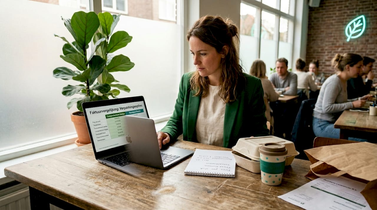 Café-eigenaar vergelijkt duurzame factuuropties