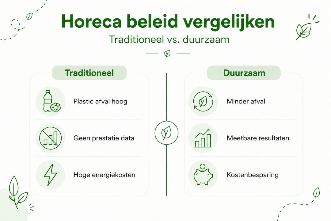 Infographic: duurzame horeca versus de traditionele aanpak