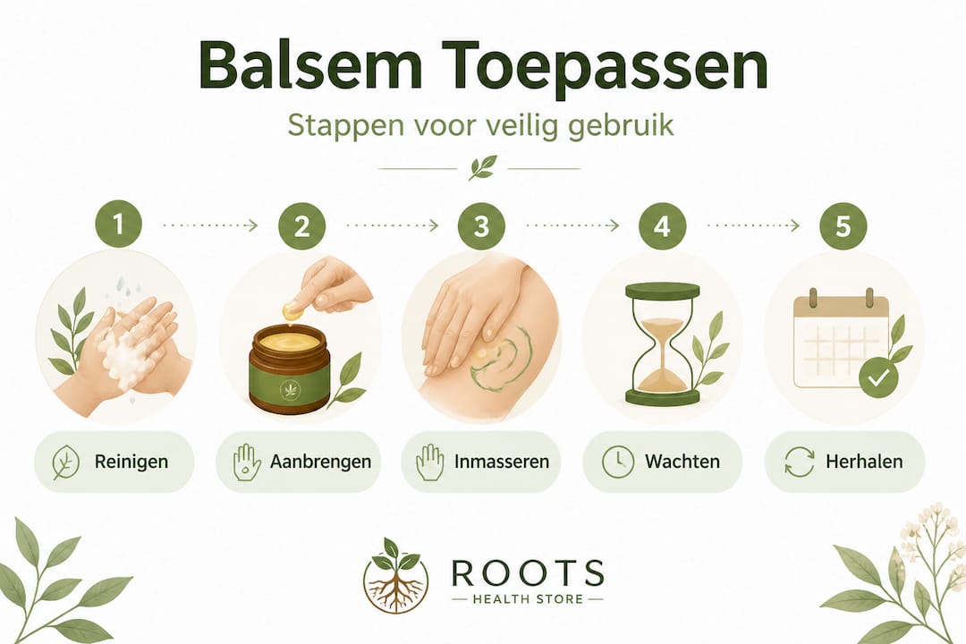 Overzicht: stap-voor-stap kruidenbalsem gebruiken