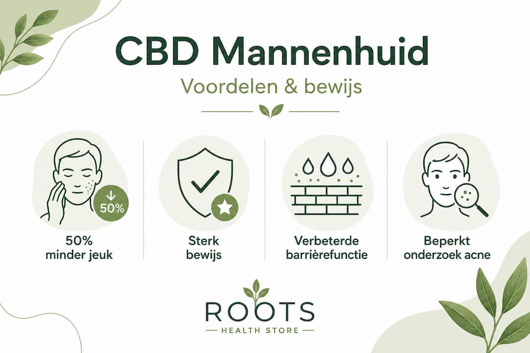 Infographic: De voordelen van CBD voor de mannenhuid – wat zegt de wetenschap?