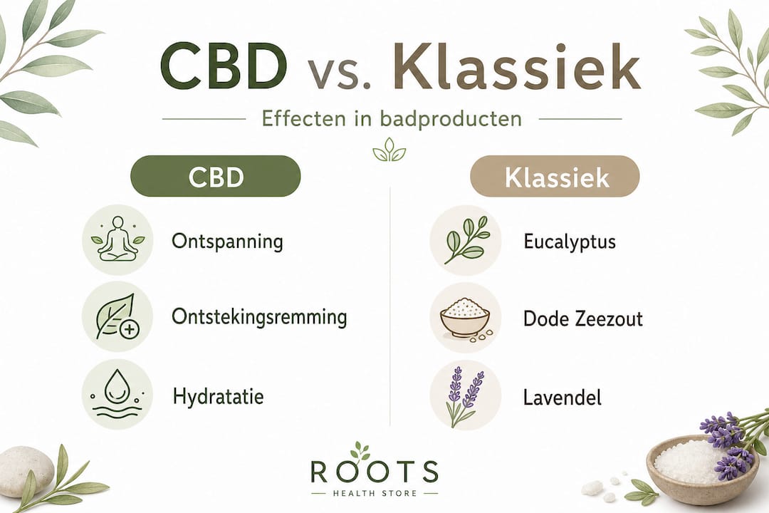 Infographic: Wat zijn de verschillen tussen CBD en traditionele badproducten?