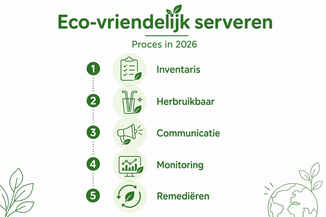 Infographic: stappenplan voor een duurzaam serveerproces