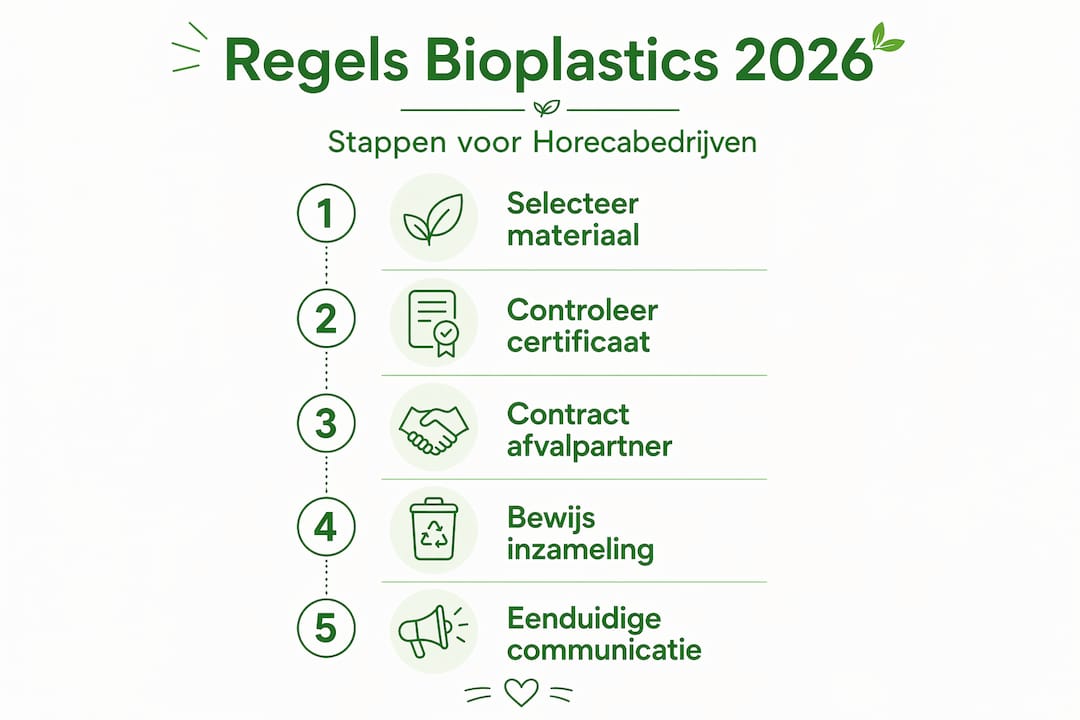 Overzicht: stappenplan voor bioplastic regelgeving in de horeca