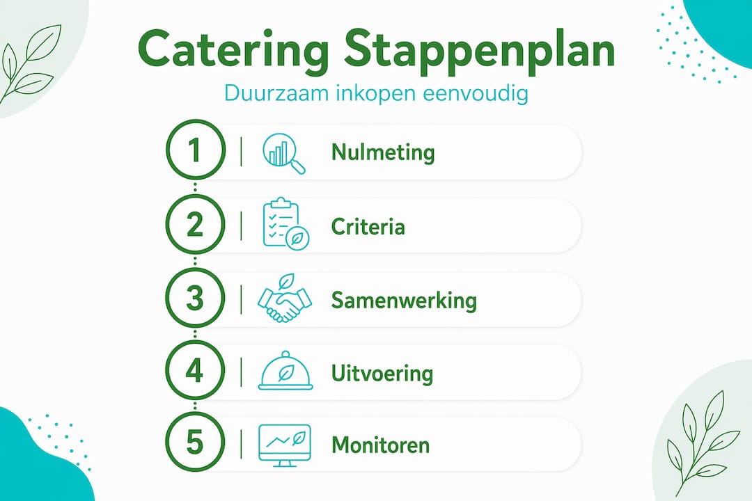 Infographic: in 5 stappen naar een duurzame cateringinkoop