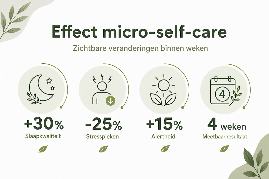 Infographic met statistieken over de effecten van selfcare
