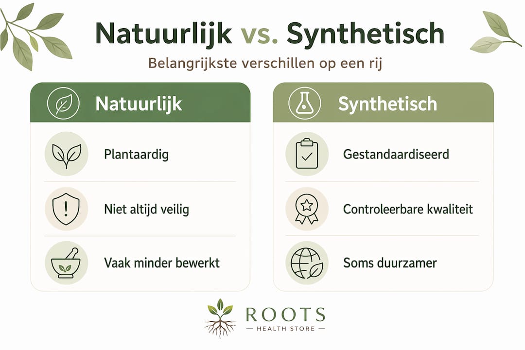Infographic: de belangrijkste verschillen tussen natuurlijke en synthetische stoffen