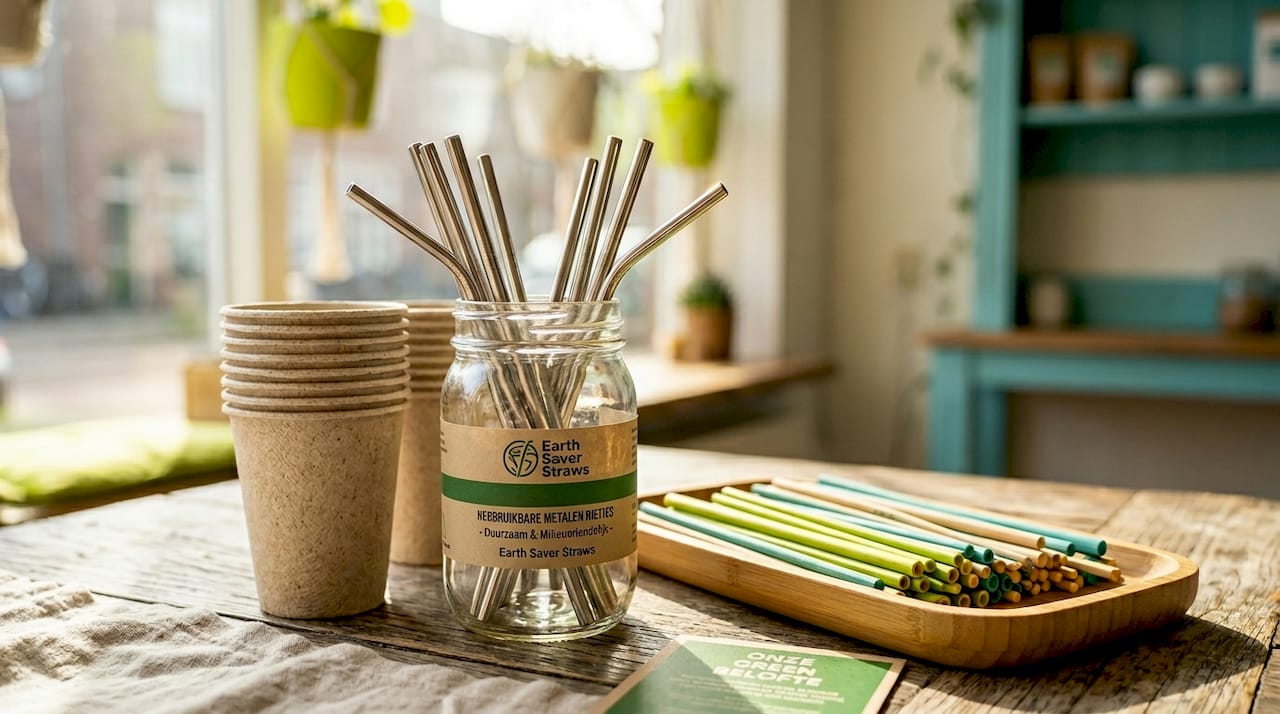 Duurzame alternatieven voor drinkbekers op tafel
