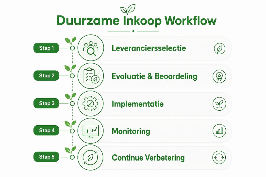 Infographic: de vijf stappen naar een duurzame inkoopprocedure