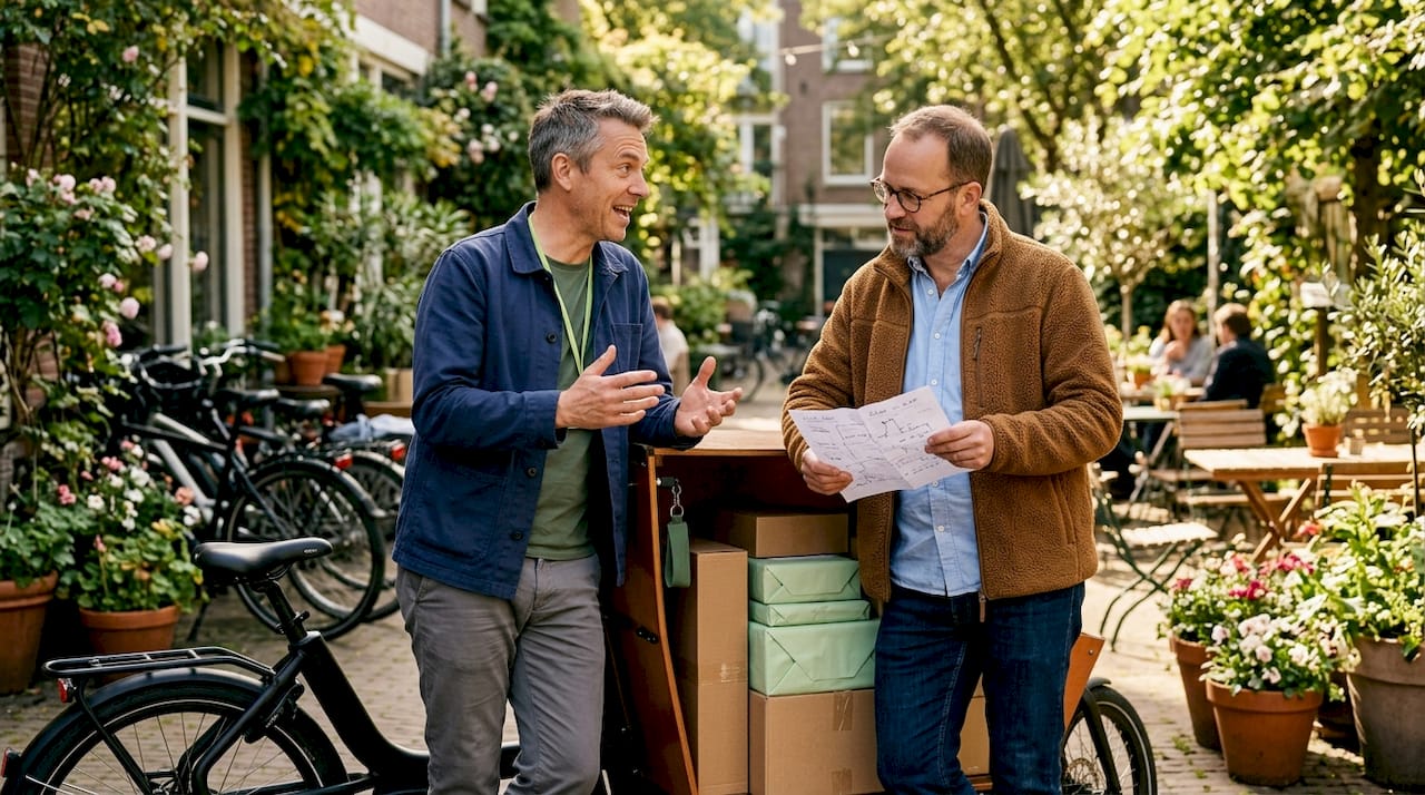 Horecapersoneel gaat in gesprek over hoe bezorglogistiek duurzamer kan worden