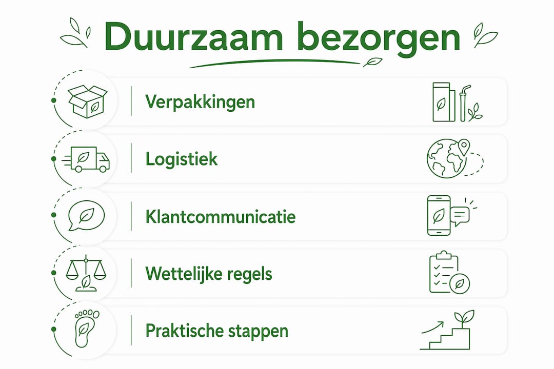 Infographic: zo organiseer je duurzame bezorging voor jouw horecazaak, stap voor stap uitgelegd