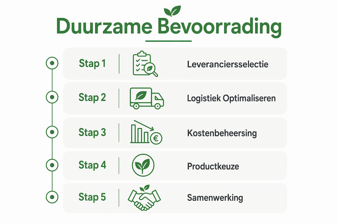 Infographic: vijf praktische stappen naar een duurzame supply chain