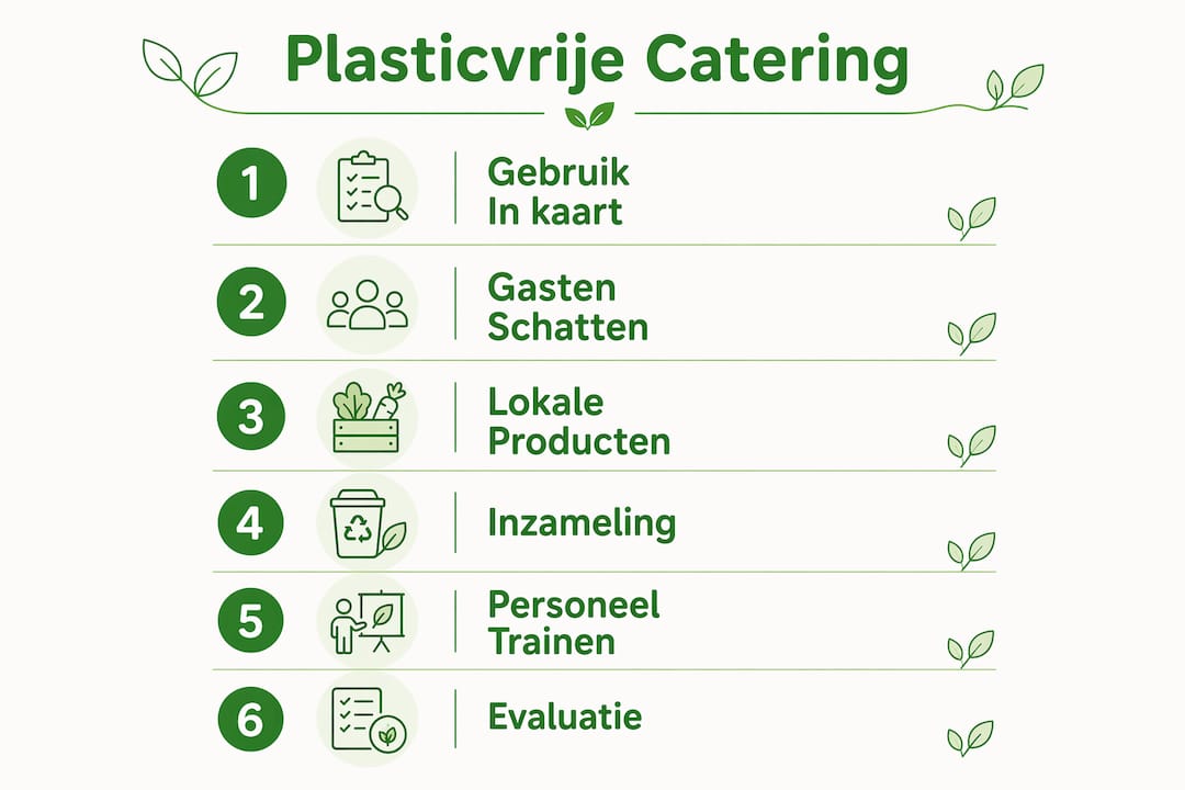 Infographic: zo pak je plasticvrije catering stap voor stap aan