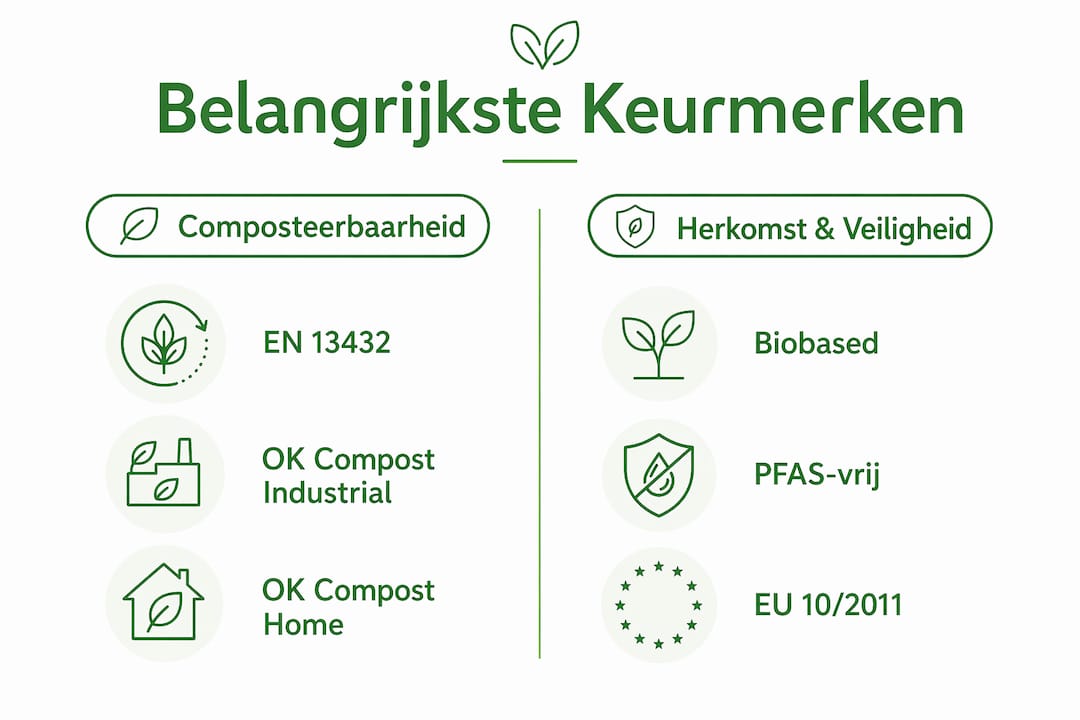 Overzichtelijke infographic met de belangrijkste keurmerken voor duurzaamheid