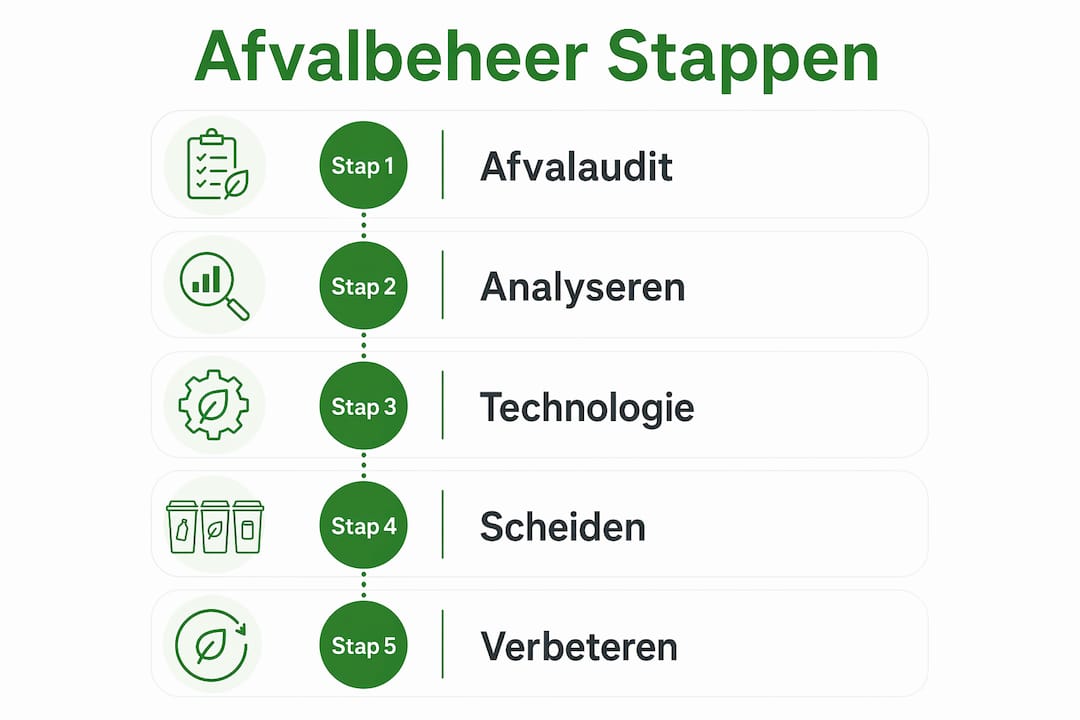 Infographic: zo organiseer je afvalbeheer in de horeca stap voor stap
