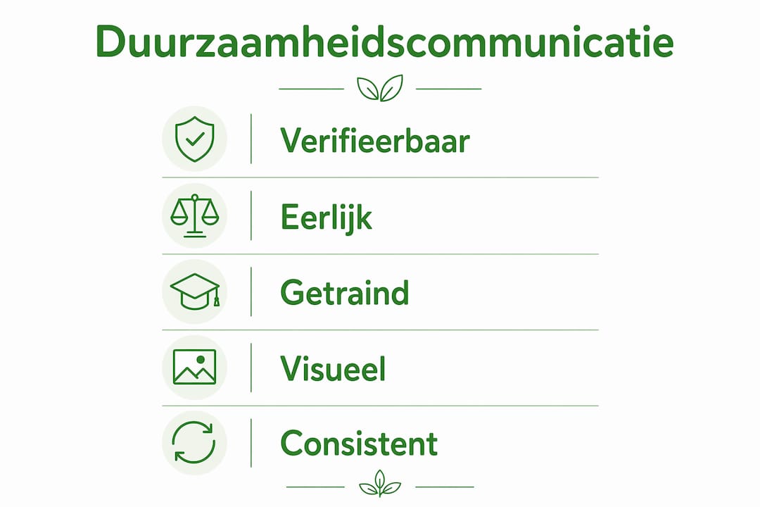 Infographic: stappenplan voor effectieve communicatie over duurzaamheid