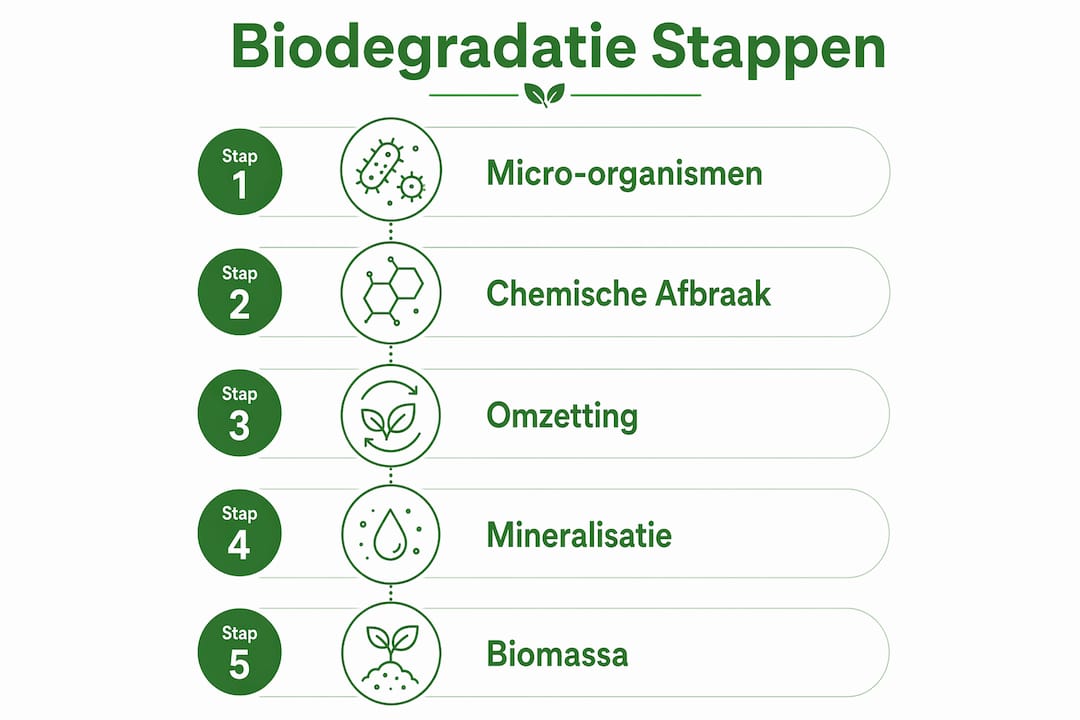Infographic: de vijf fasen van het afbraakproces van biologisch materiaal