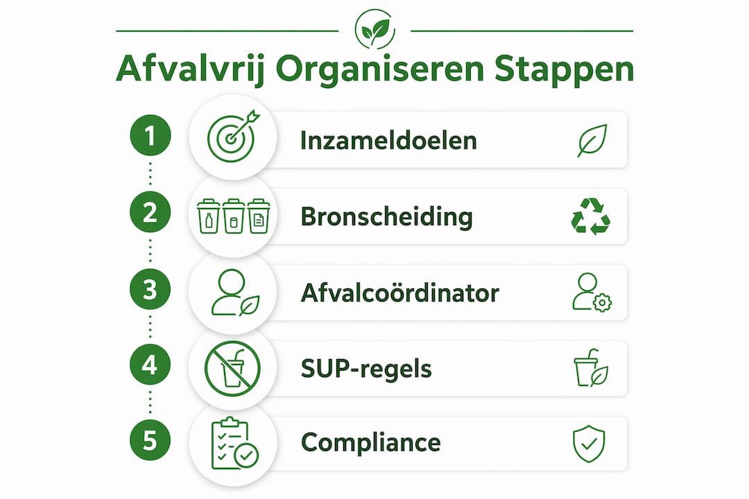 Infographic: zo organiseer je een evenement zonder afval – stap voor stap