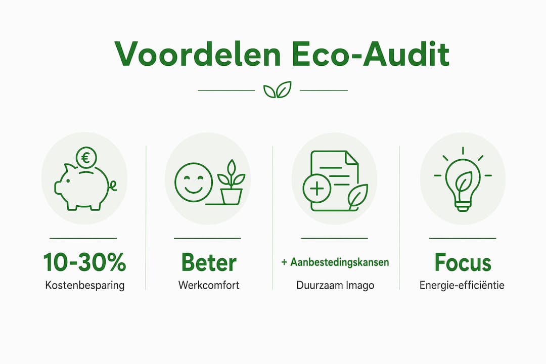 Infographic: vier grote voordelen van een eco-audit voor restaurants en cafés