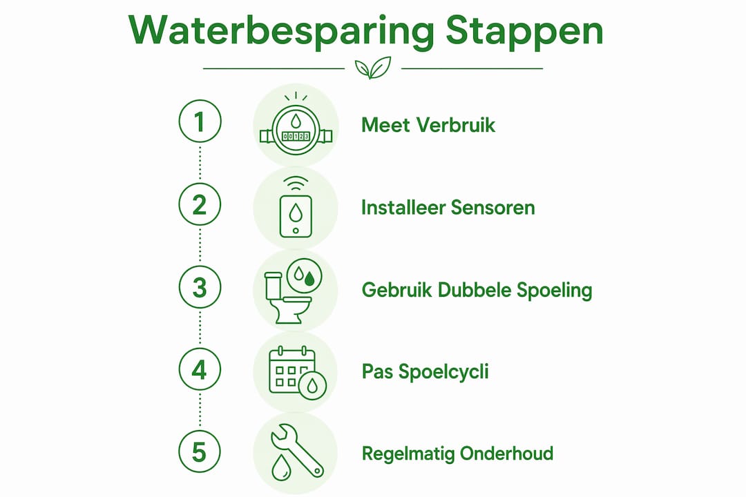 Overzichtelijke infographic met praktische tips om water te besparen in de horeca