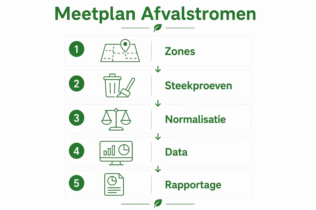 Infographic: Stappenplan voor het meten van afvalstromen bij evenementen