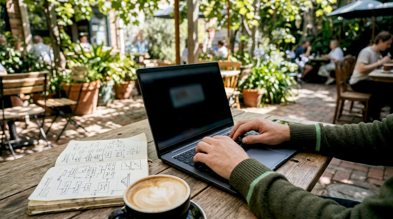 Hands typing code optimizing website speed