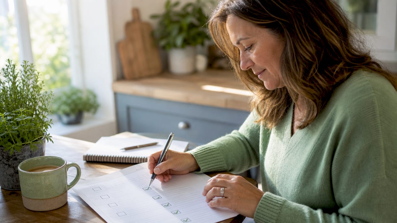 Hands marking marketing automation audit checklist