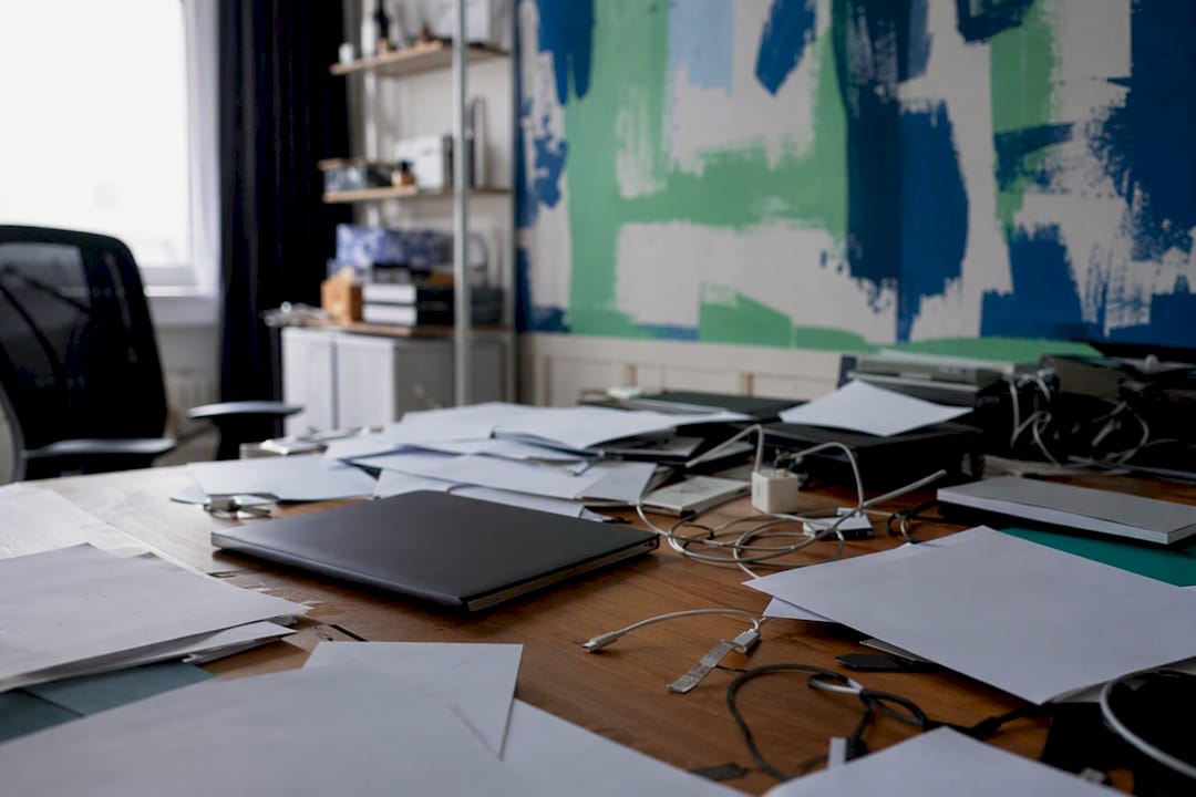 Disconnected digital tools on small business desk
