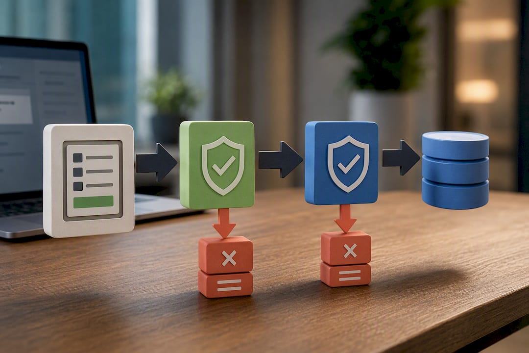 Two-stage form validation flow