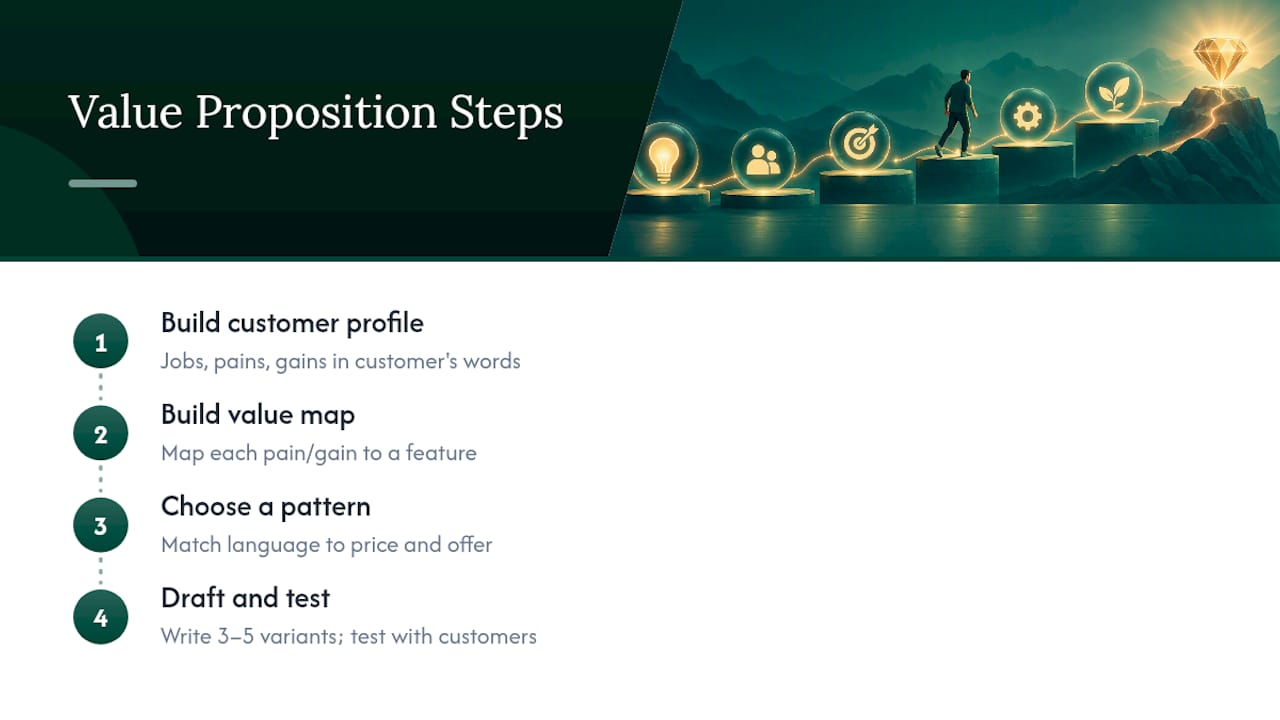 How to Write a Value Proposition Step by Step — overview diagram