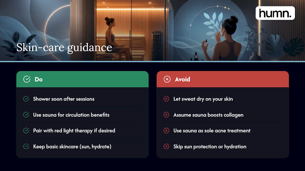 Can Infrared Sauna Use Improve Skin Health? — overview diagram