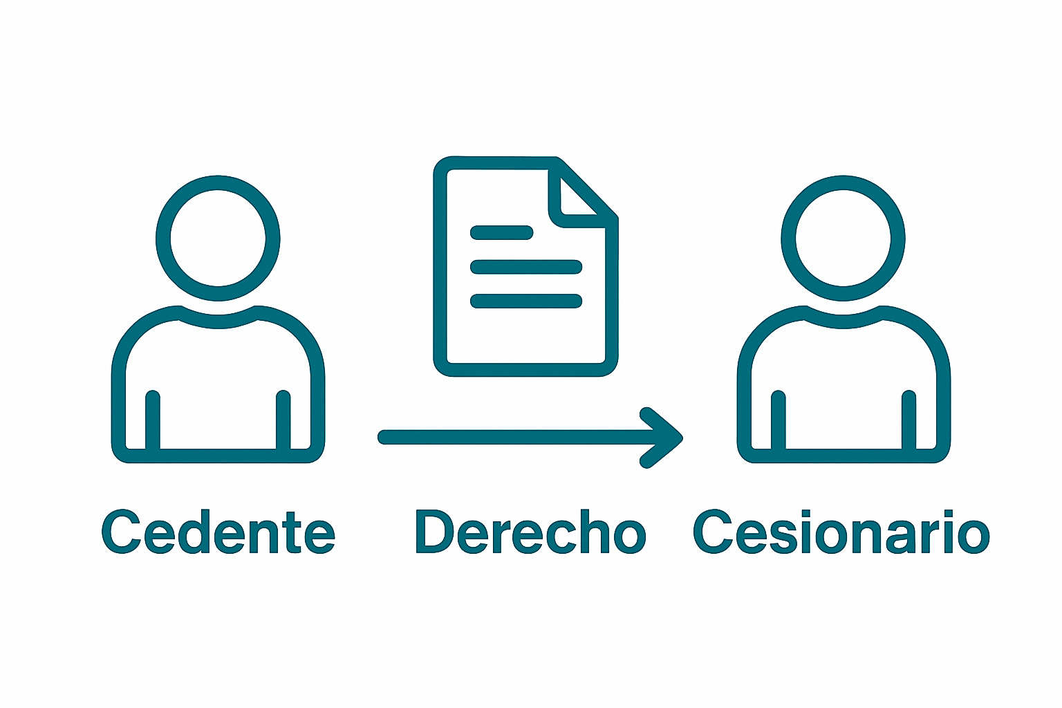 Infografía visual transferencia cesión de derechos