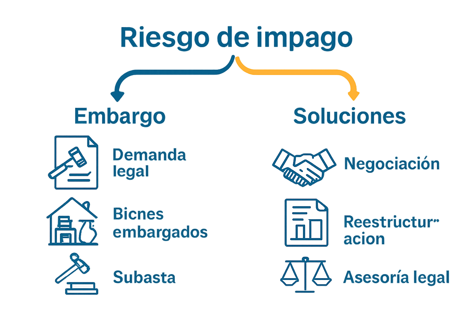 Comparación entre proceso de embargo y alternativas legales para proteger propiedad.