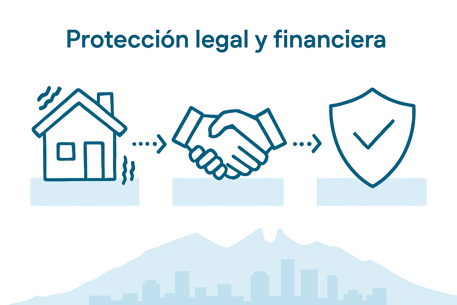 Infografía sobre los riesgos y las etapas clave en un proceso de negociación