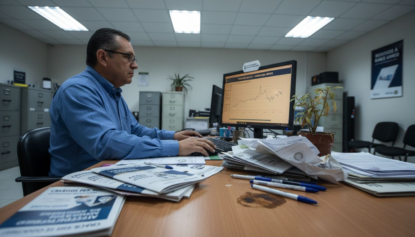 Persona interesada en comprar una vivienda compara las diferentes ofertas de interés hipotecario que ofrecen los bancos.