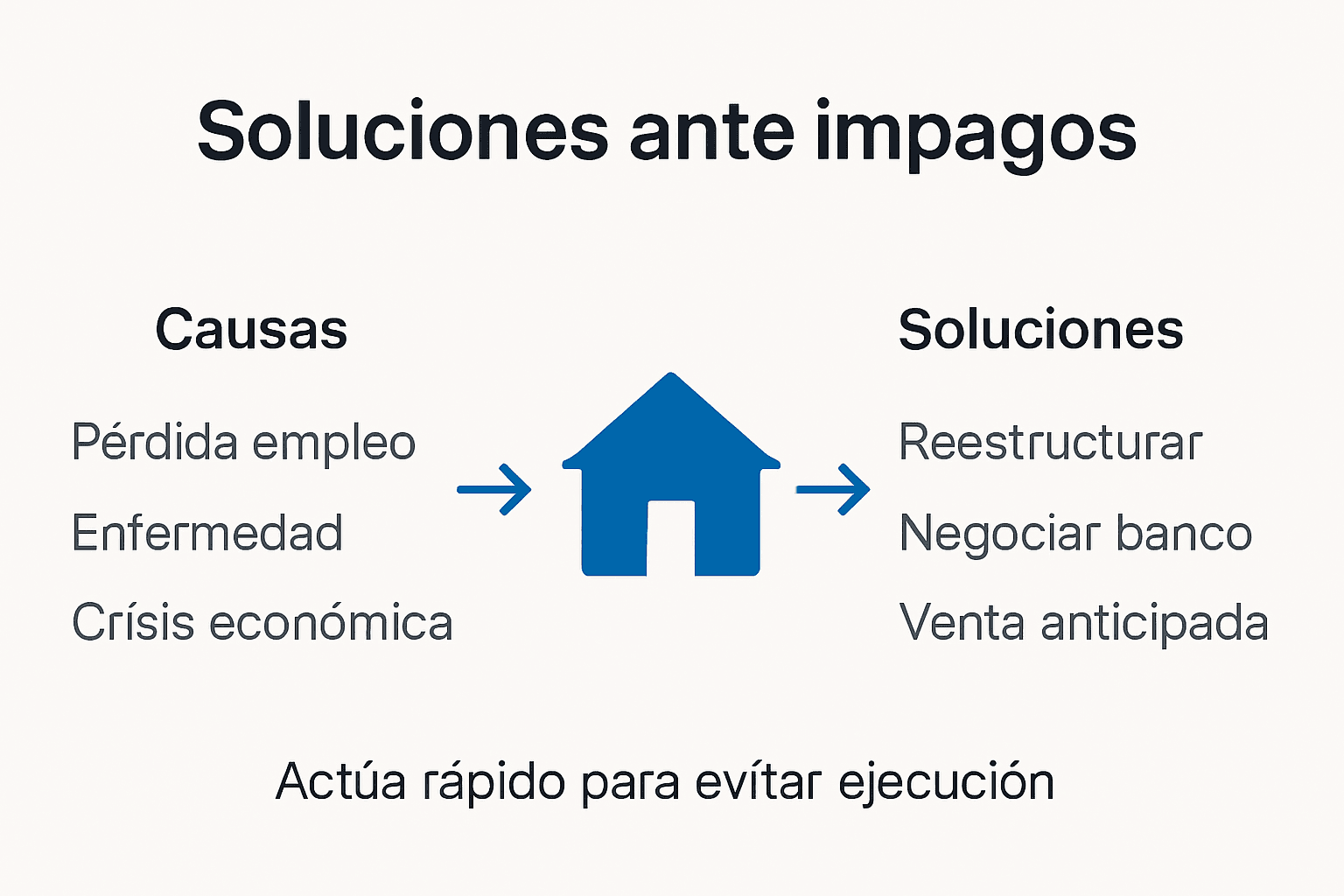 Infografía: Opciones para afrontar el impago de la hipoteca