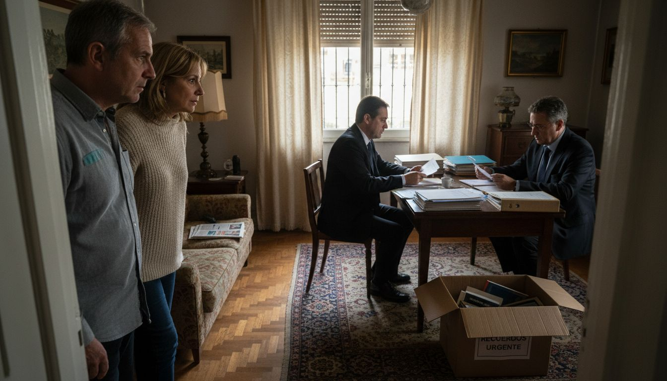 Una pareja angustiada se enfrenta a un proceso de embargo