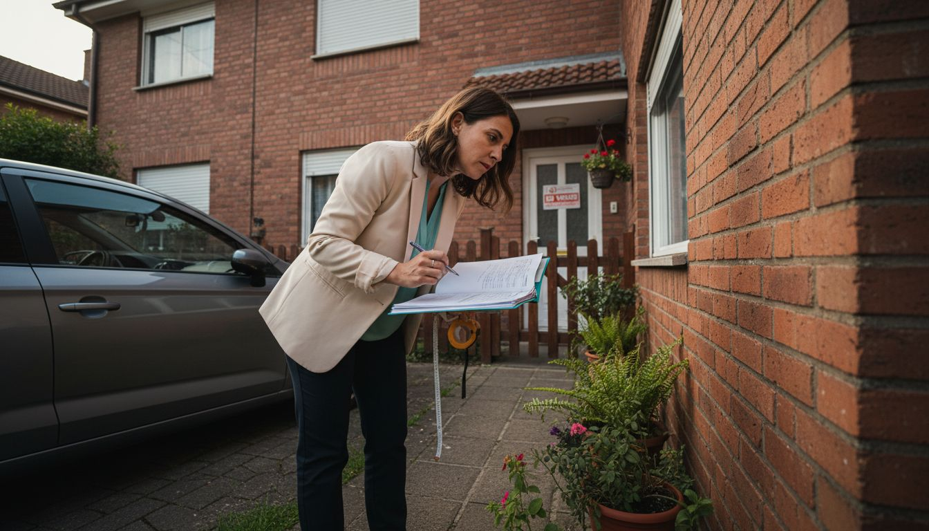 Un tasador realiza la valoración de una vivienda para respaldar la solicitud de un préstamo hipotecario.