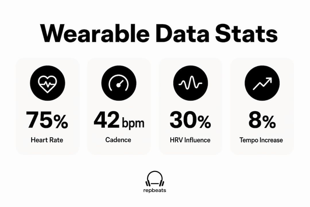 Infographic showing key wearable biometric stats